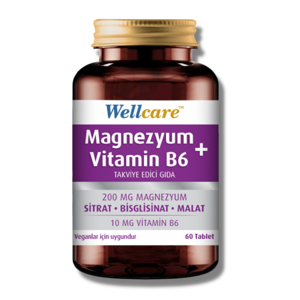 Wellcare Magnezyum 60 Tablet - Malat, Sitrat, Bisglisinat