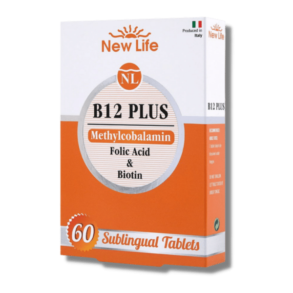 B12 Plus Methyl bir tablette Metilkobalamin Form B12 Vitamini, Folik Asit ve Biotin içermektedir.