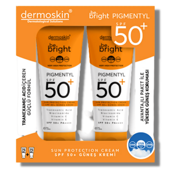 Dermoskin Be Bright Pigmentyl Sun Protection SPF 50+ 75 ml- 2'li set