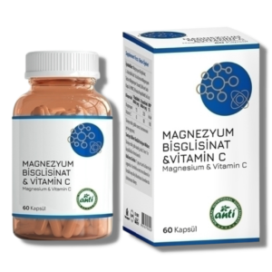Anti Magnezyum Bisglisinat ve Vitamin C 60 Kapsül